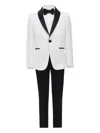 Moustache Shawl-lapel Suit (set Of Three) In White