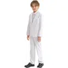 Moustache Peak-lapels Suit In White