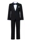 Moustache Kids' Shawl-lapels Suit In Black