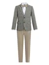 Moustache Single-breasted Patterned Suit Set (set Of Three) In Neutral