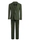 Moustache Single-breasted Suit Set (set Of Two) In Green