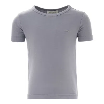 MOUSTACHE MOUSTACHE SOLID GRAY COTTON T-SHIRT BY CHILDSPLAY CLOTHING