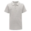 Moustache Mélange-effect Polo Shirt In Grey