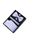 Moustache Striped Accessory Set In Purple