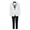 Moustache Shawl-lapel Suit (set Of Three) In White