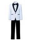 Moustache Tuxedo Suit In White