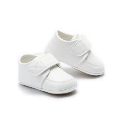 Moustache Babies'  Velcro Classic Shoes In White
