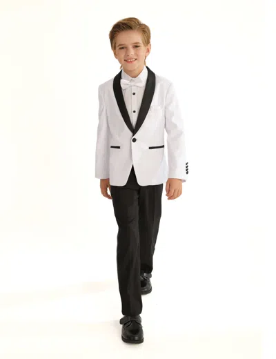 Moustache White  Shawl Lapel Tuxedo Set By Childsplay Clothing