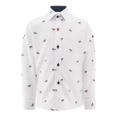 MOUSTACHE MOUSTACHE WHITE PALMS DRESS SHIRT BY CHILDSPLAY CLOTHING