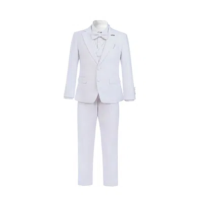 Moustache White Suit Peak Lapel Tuxedo Set By Childsplay Clothing