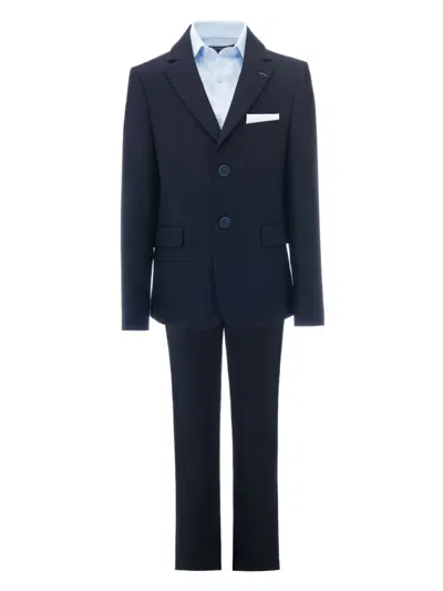 Moustache Kids' Chaplin Single-breasted Suit In Blue