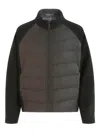 Moustache Zip-up Padded Jacket In Black
