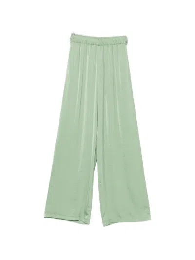 Moutaki Belted Wide-leg Palazzo Pants In Green