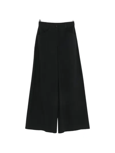 Moutaki Belt-loop Pocket Palazzo Pants In Black