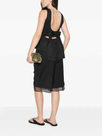 Moutaki Bow-detail Peplum Blouse In Black