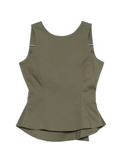 Moutaki Bow-detail Peplum Blouse In Multi