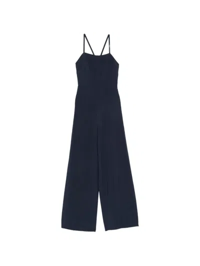 Moutaki Cross-straps Wide-leg Jumpsuit In Black