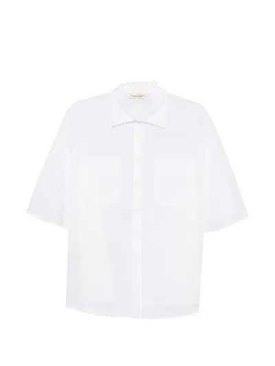 Moutaki Flutter-sleeve Shirt In White