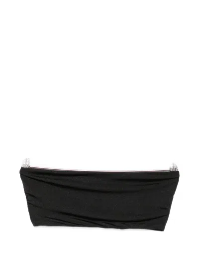 Moutaki Ruched Bikini Top In Black