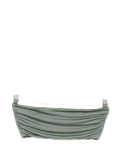 Moutaki Ruched Bikini Top In Green