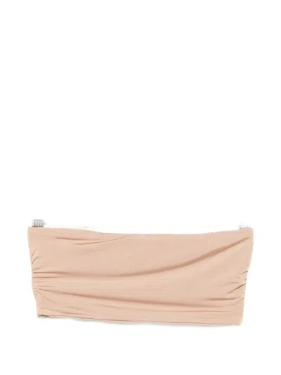 Moutaki Ruched Bikini Top In Neutral