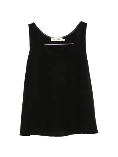 Moutaki Scoop-neck Sleeveless Blouse In Black