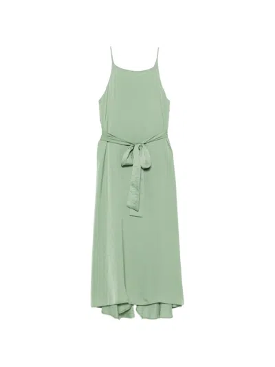 Moutaki Square-neck Midi Dress In Green