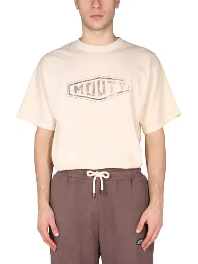 Mouty Crew Neck Motors T-shirt For Men In Ivory