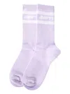 Mouty Intarsia-knit Logo Socks In Purple