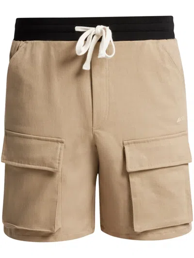 Mouty Logo-embroidered Cargo Shorts In Neutrals