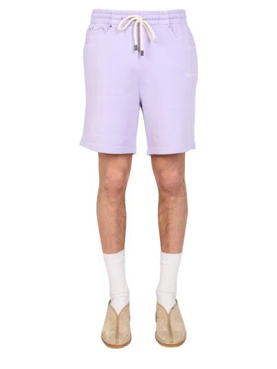 Mouty Logo Embroidery Bermuda In Purple