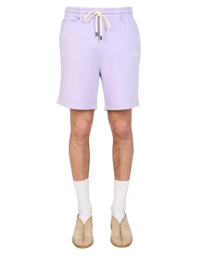 Mouty Logo Embroidery Bermuda In Purple