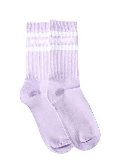 Mouty Logo Socks In Purple