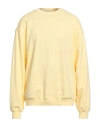 Mouty Man Sweatshirt Pastel Yellow Size L Cotton, Polyester