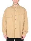 Mouty Wool Pocket Shirt In Brown