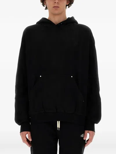 Mouty Texas Logo-embroidered Hoodie In Black