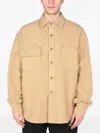 Mouty Wool Pocket Shirt In Brown