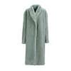 Mov Women's Dramatic Oversized Fur Coat -vegan Fur With Wild Artistic Lining In Light Blue In Blue