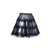 Mov Women's Eco-chic Fringe Mini A-line Black Skirt – Sustainable Style Redefined In Black