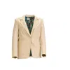 Mov Women's Neutrals / Yellow The Perfect Suit Blazer — Tailored Vegan Leather In Ivory Yellow In Brown