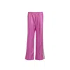 Mov Women's Perfect Suit Pants -straight-leg Vegan Leather With Side Stripes In Metallic Pink In Purple