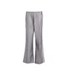 Mov Women's Perfect Suit Pants — Straight-leg Vegan Leather With Side Stripes In Metallic Grey In Gray