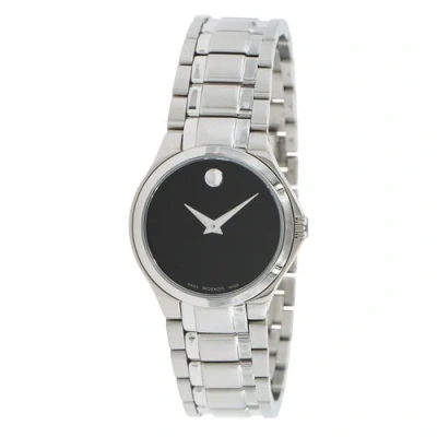 Pre-owned Movado 0606784 Women's Swiss Collection Black Quartz Watch