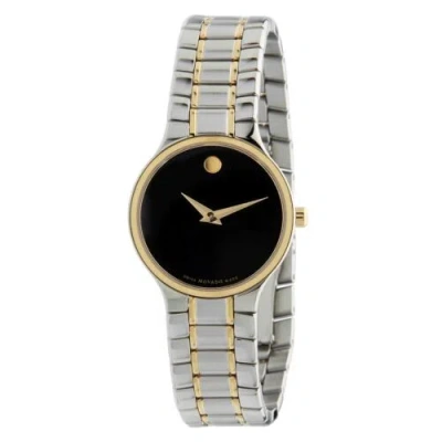 Pre-owned Movado 0607289 Women's Serio Black Quartz Watch