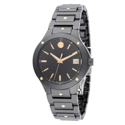 Pre-owned Movado 0607741 Women's Se Black Dial Quartz Watch