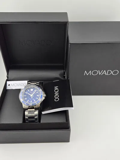 Pre-owned Movado $1395 Msrp |  Men's Series 800 Blue Dial Watch - 2600159