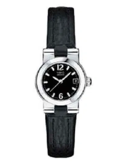 Pre-owned Movado 1604450 Vizio Black Dial Leather Strap Ladies Watch $1295 Retail In Light Gray