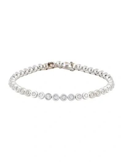 Pre-owned Movado 18k 2.77ct Diamond Bracelet, 7" In Multicolor
