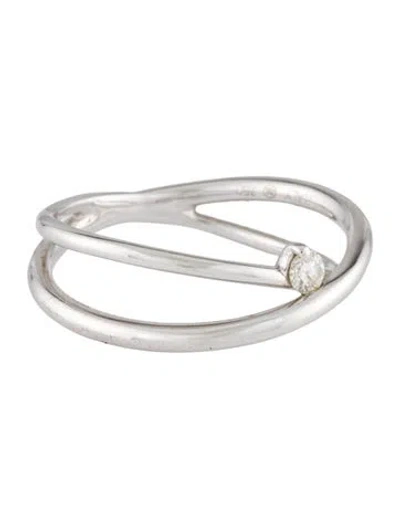 Pre-owned Movado 18k Diamond Modernist Crossover Band In Multicolor