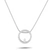 Movado 18k White Gold 0.50ct Diamond Pendant Necklace Mv02-080825 In Metallic